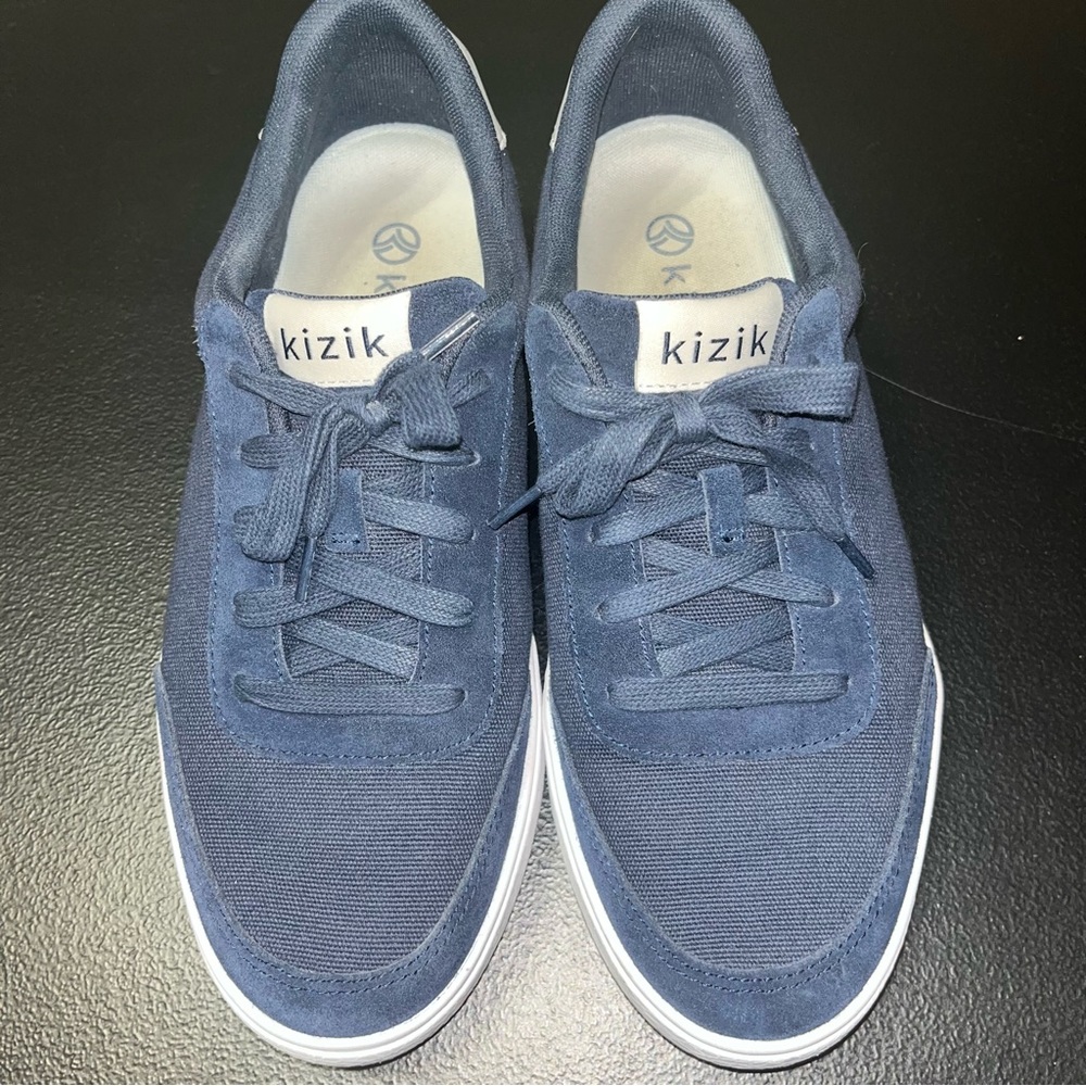 Kizik Navy Blue Prague HandsFree Sneakers-WIDE